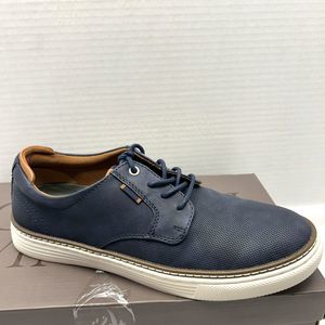 Crown Vintage Shoes Thoren Navy Brown White Sneaker Men Sz 8.5 NEW